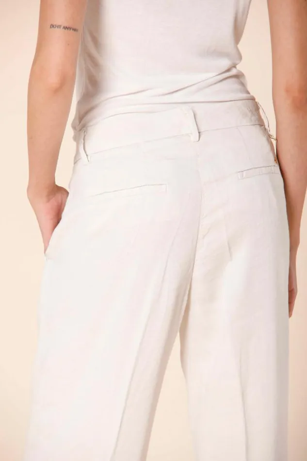Woman New York Straight Chino Pants In Linen Blend Straight Mason039s Pants