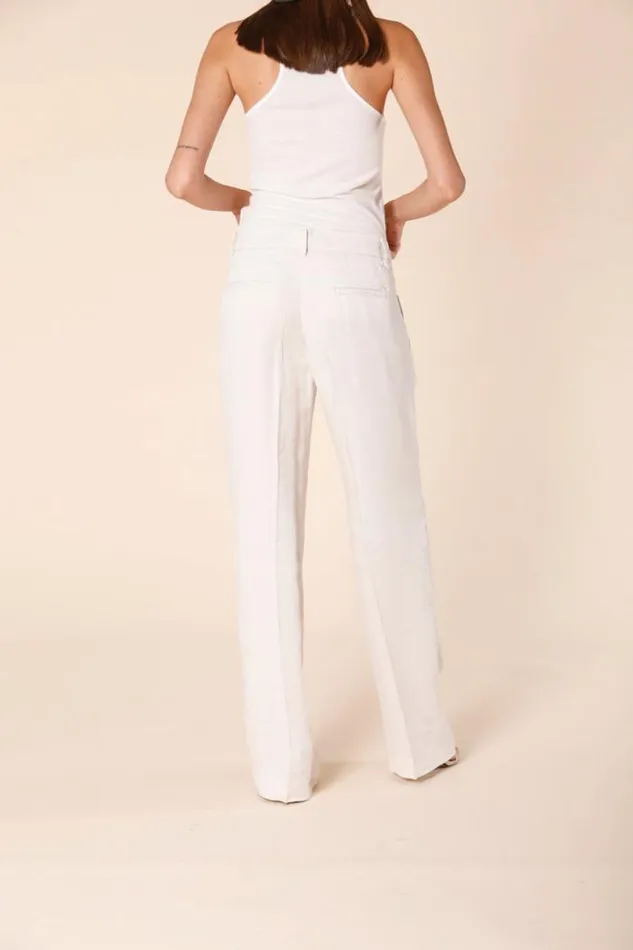 Woman New York Straight Chino Pants In Linen Blend Straight Mason039s Pants