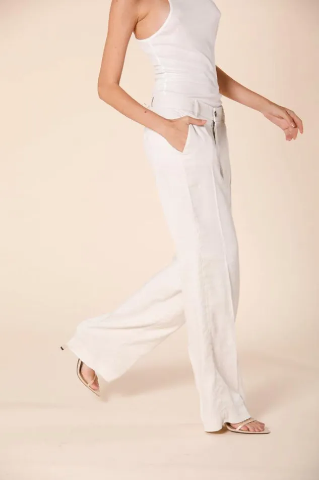 Woman New York Straight Chino Pants In Linen Blend Straight Mason039s Pants