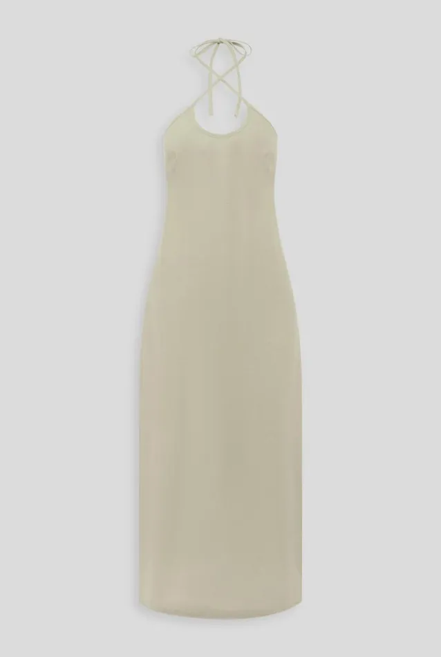 Woman Venroy Dresses Linen Halter Midi Dress