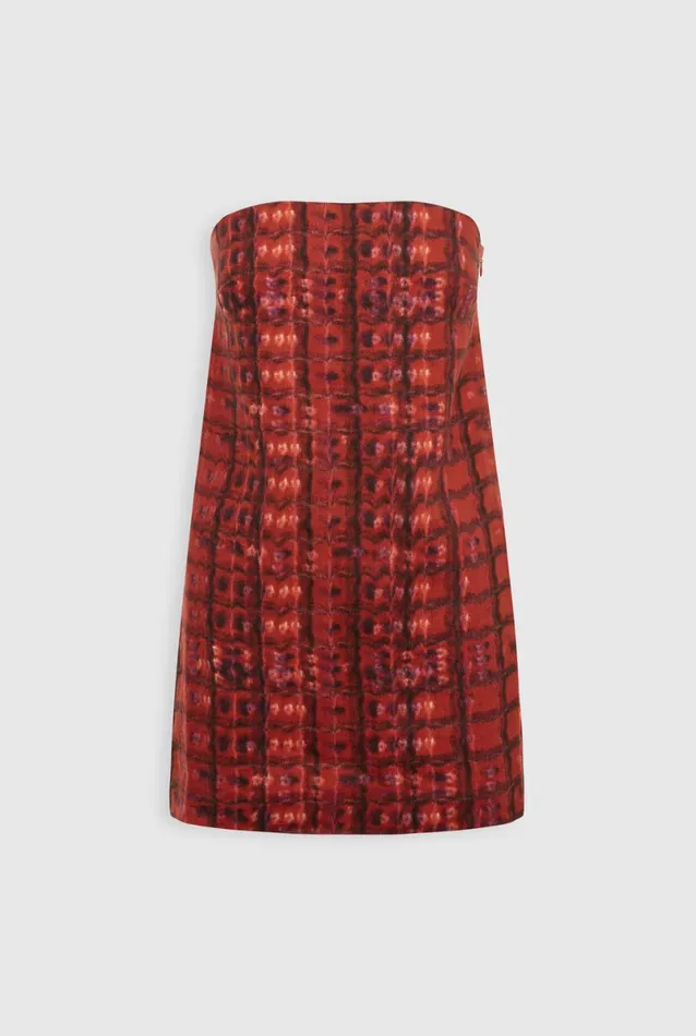 Woman Venroy Dresses Linen Strapless Mini Dress
