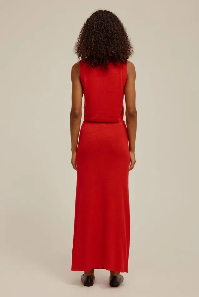 Woman Venroy Knitwear Cut Out Rib Knitted Tank