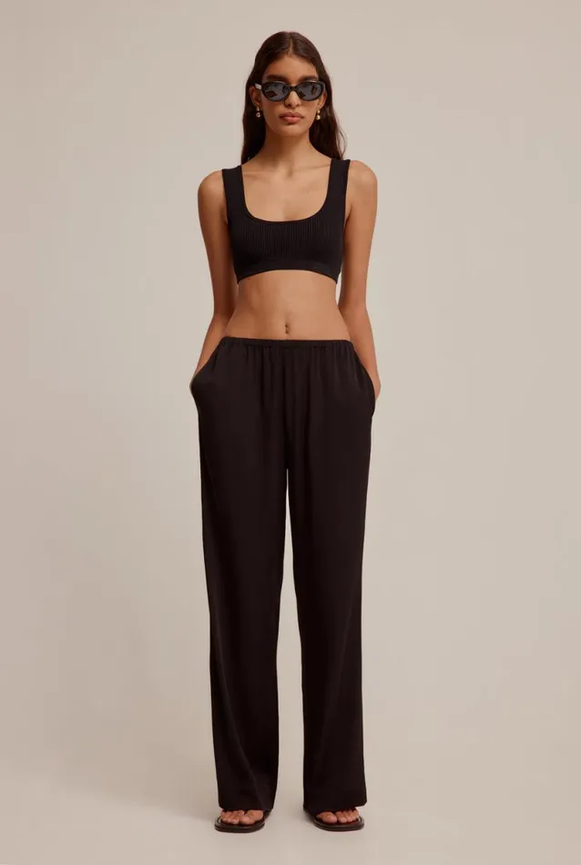 Woman Venroy Pants Drapey Elastic Waist Trouser