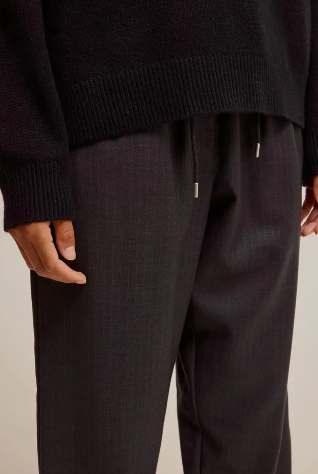 Woman Venroy Pants Pinstripe Wool Jogger