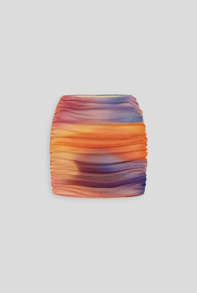 Woman Venroy Skirts Ruched Mesh Mini Skirt