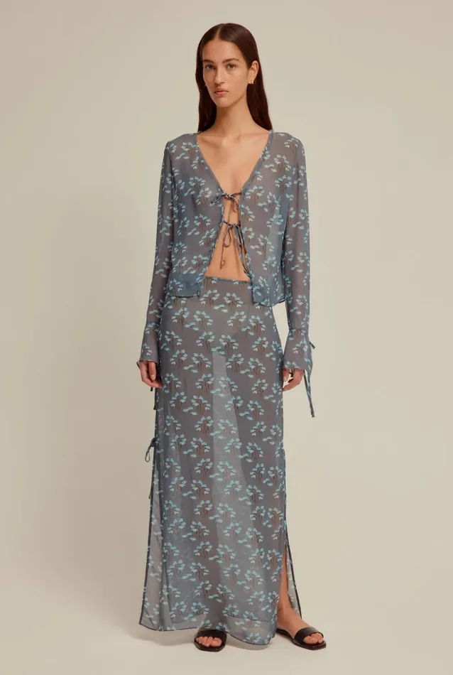 Woman Venroy Skirts Sheer Tie Side Skirt