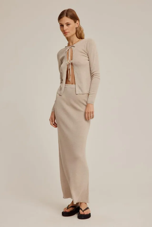 Woman Venroy Skirts Tie Side Knitted Skirt