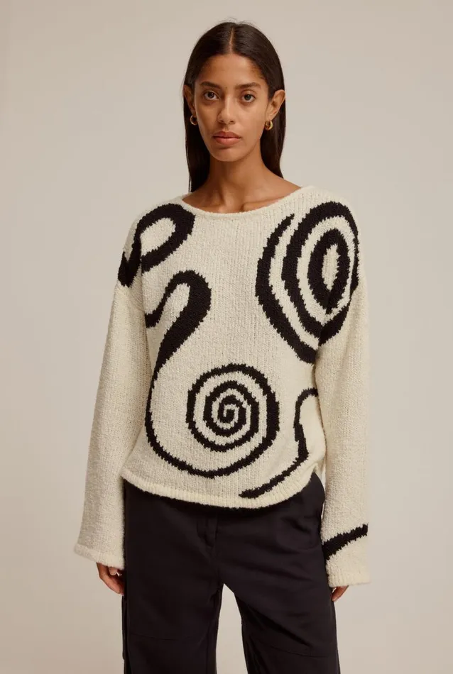 Woman Venroy Sweaters Intarsia Knit Sweater