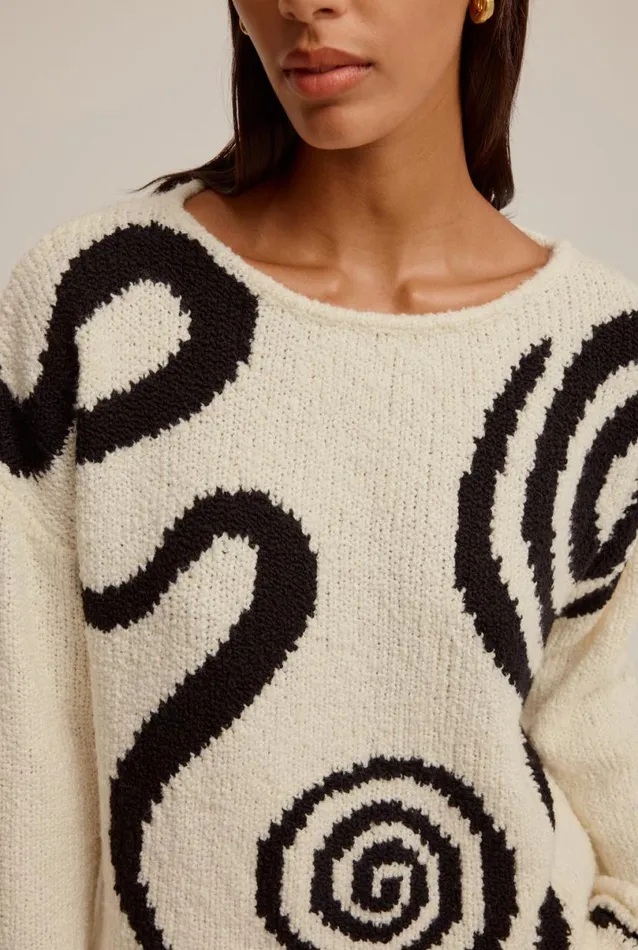 Woman Venroy Sweaters Intarsia Knit Sweater