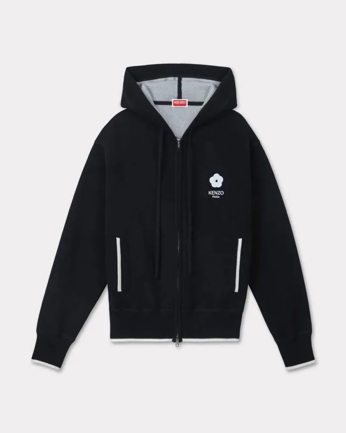 Women 039Boke 20039 Embroidered Zipped Hoodie In Wool And Cotton Black Kenzo Sweatshirts And Hoodies Women 039Boke 20039 Embroidered Zipped Hoodie In Wool And Cotton Black Kenzo Sweatshirts And Hoodies