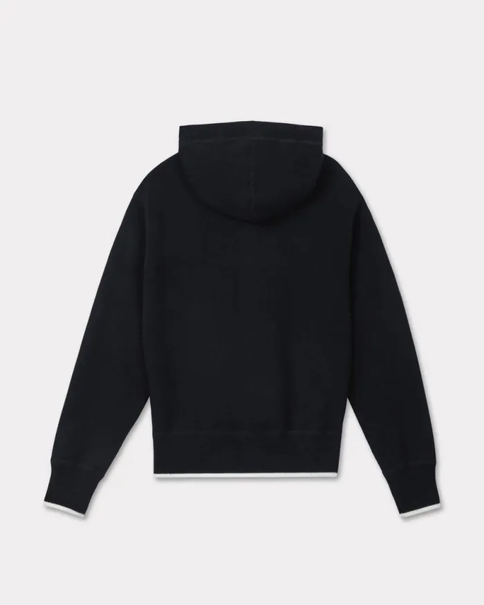 Women 039Boke 20039 Embroidered Zipped Hoodie In Wool And Cotton Black Kenzo Sweatshirts And Hoodies