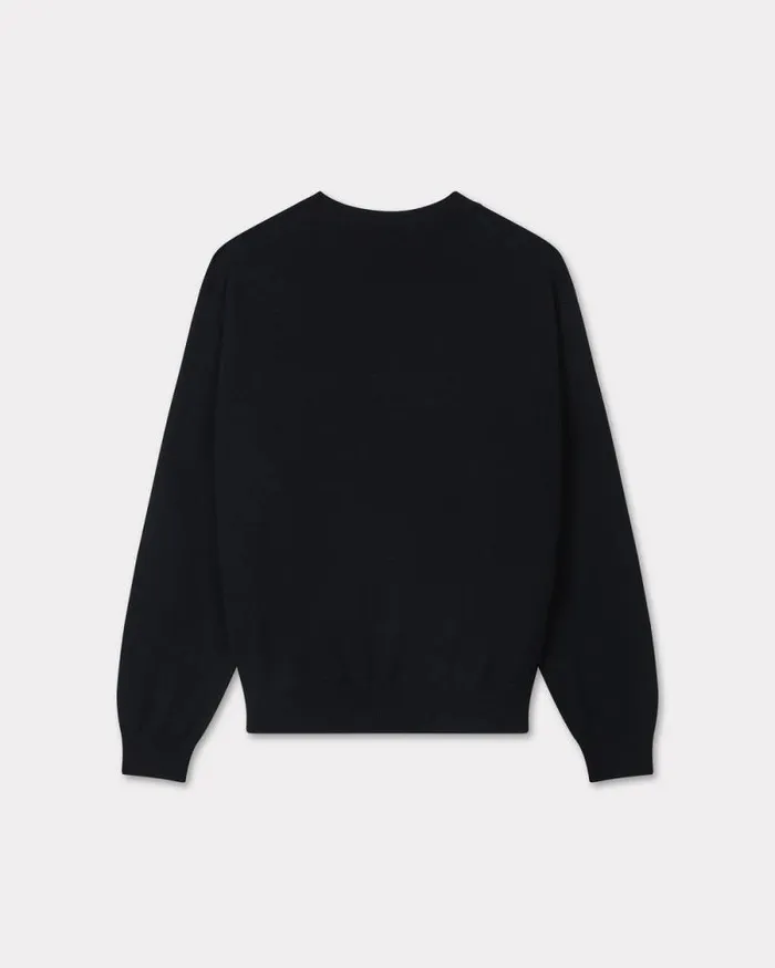 Women 039Boke Flower039 Embroidered Jumper In Wool Black Kenzo Sweaters And Cardigans