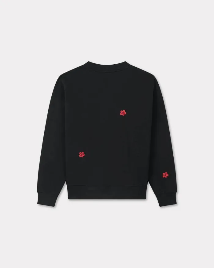 Women 039Boke Flower039 Embroidered Sweatshirt In Cotton Black Kenzo Sweatshirts And Hoodies