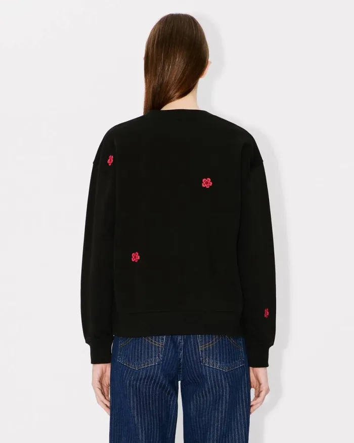 Women 039Boke Flower039 Embroidered Sweatshirt In Cotton Black Kenzo Sweatshirts And Hoodies