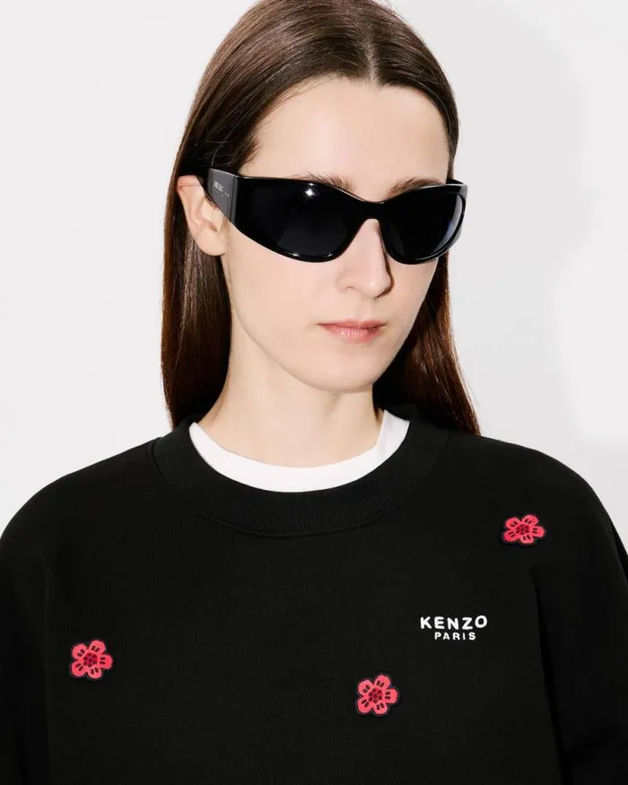 Women 039Boke Flower039 Embroidered Sweatshirt In Cotton Black Kenzo Sweatshirts And Hoodies