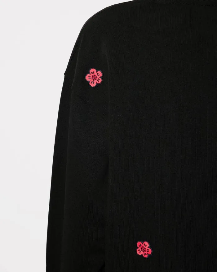 Women 039Boke Flower039 Embroidered Sweatshirt In Cotton Black Kenzo Sweatshirts And Hoodies