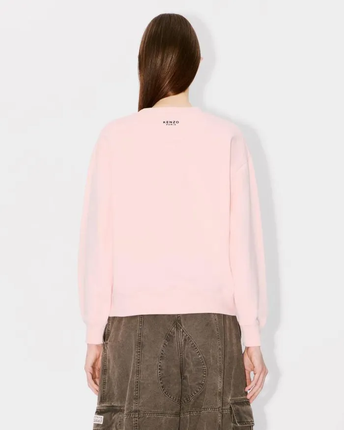 Women 039Boke Flower039 Embroidered Sweatshirt In Cotton Faded Pink Kenzo Sweatshirts And Hoodies