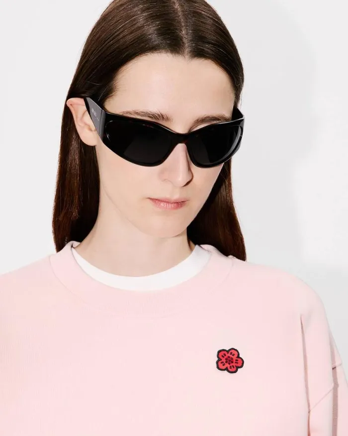 Women 039Boke Flower039 Embroidered Sweatshirt In Cotton Faded Pink Kenzo Sweatshirts And Hoodies