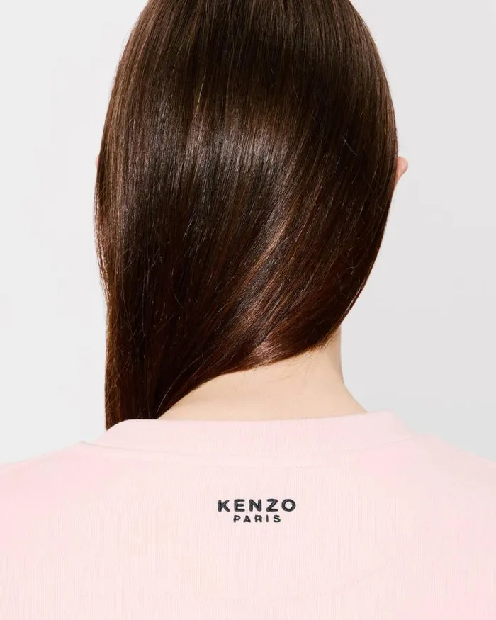 Women 039Boke Flower039 Embroidered Sweatshirt In Cotton Faded Pink Kenzo Sweatshirts And Hoodies
