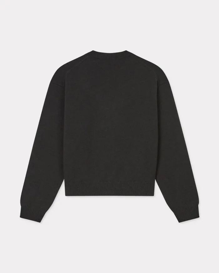 Women 039Boke Flower039 Jumper In Wool Black Kenzo Sweaters And Cardigans