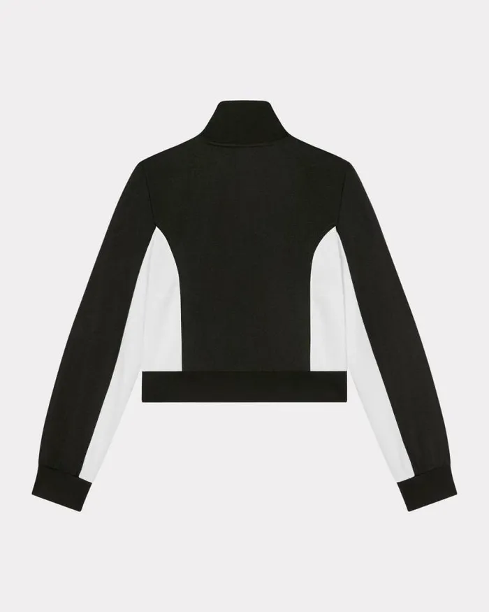 Women 039Boke Flower 20039 Embroidered Fitted Jacket Black Kenzo Sweatshirts And Hoodies