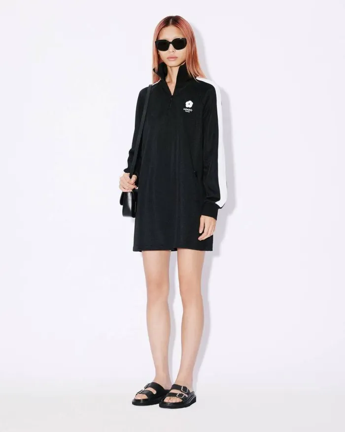 Women 039Boke Flower 20039 Embroidered Jersey Dress Black Kenzo Dresses And Skirts