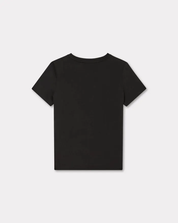 Women 039Boke Flower 20039 Embroidered Tshirt In Cotton Black Kenzo Tshirts And Polos