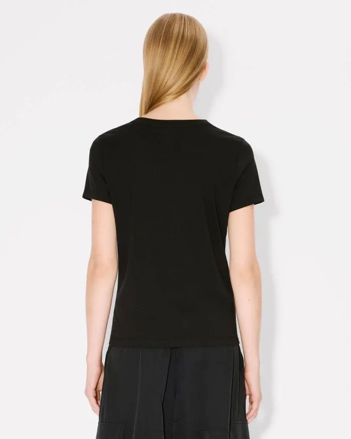 Women 039Boke Flower 20039 Embroidered Tshirt In Cotton Black Kenzo Tshirts And Polos