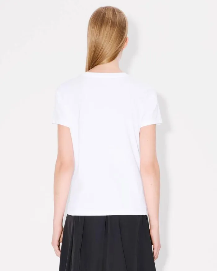 Women 039Boke Flower 20039 Embroidered Tshirt In Cotton White Kenzo Tshirts And Polos