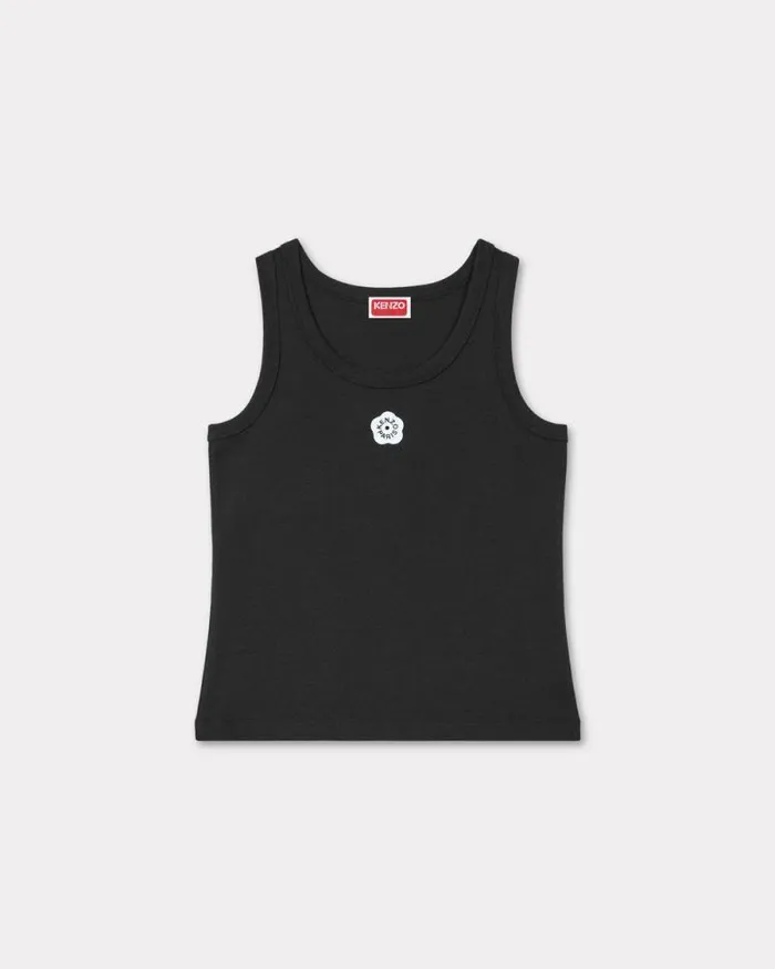 Women 039Boke Flower 20039 Rib Tank Top Black Kenzo Shirts And Tops
