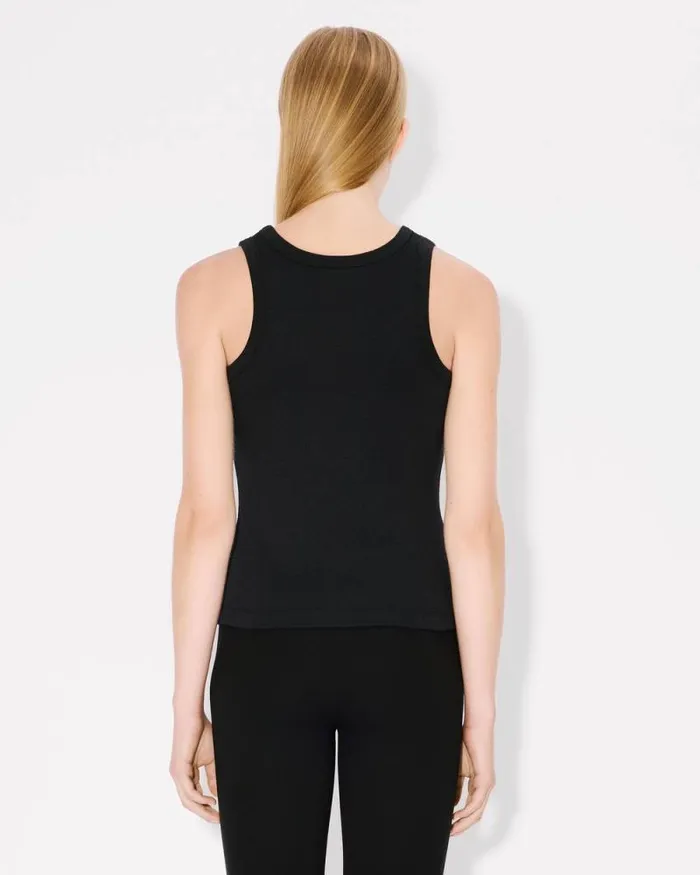 Women 039Boke Flower 20039 Rib Tank Top Black Kenzo Shirts And Tops