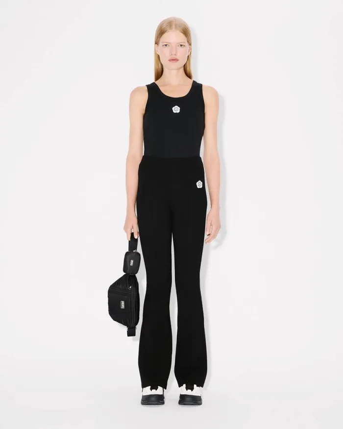 Women 039Boke Flower 20039 Rib Tank Top Black Kenzo Shirts And Tops