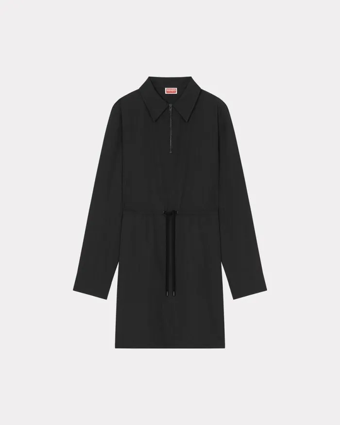 Women 039Boke Flower 20039 Shirt Dress In Technical Cotton Black Kenzo Dresses And Skirts Women 039Boke Flower 20039 Shirt Dress In Technical Cotton Black Kenzo Dresses And Skirts
