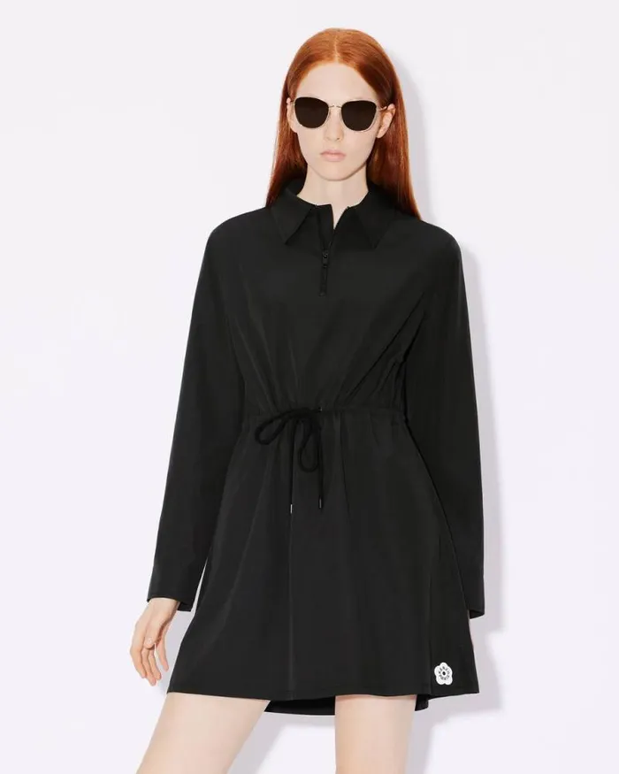 Women 039Boke Flower 20039 Shirt Dress In Technical Cotton Black Kenzo Dresses And Skirts