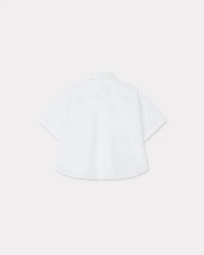 Women 039Boke Flower 20039 Shirt In Cotton Poplin White Kenzo Shirts And Tops