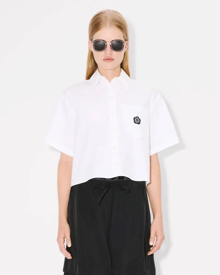 Women 039Boke Flower 20039 Shirt In Cotton Poplin White Kenzo Shirts And Tops