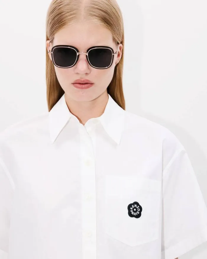 Women 039Boke Flower 20039 Shirt In Cotton Poplin White Kenzo Shirts And Tops