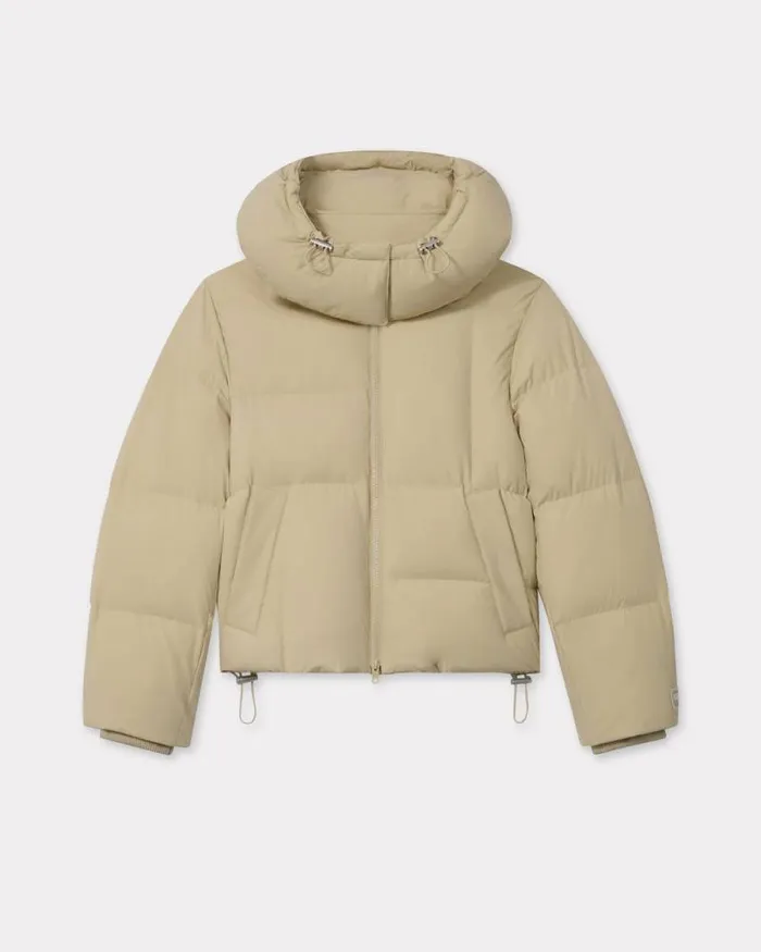 Women 039KENZO Weave039 Down Jacket Beige Kenzo Jackets And Coats