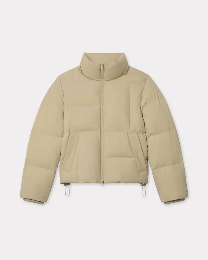 Women 039KENZO Weave039 Down Jacket Beige Kenzo Jackets And Coats