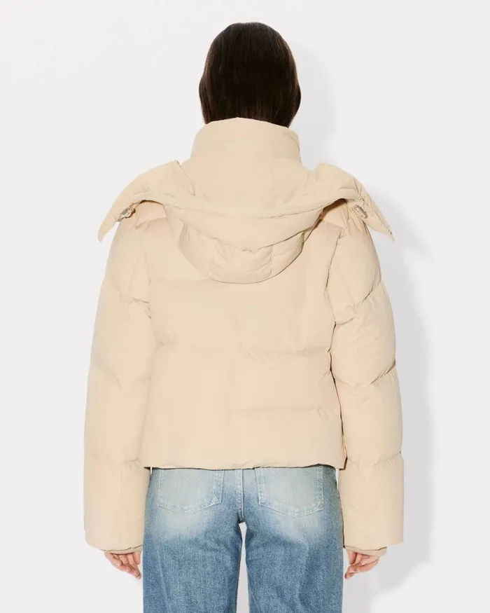 Women 039KENZO Weave039 Down Jacket Beige Kenzo Jackets And Coats