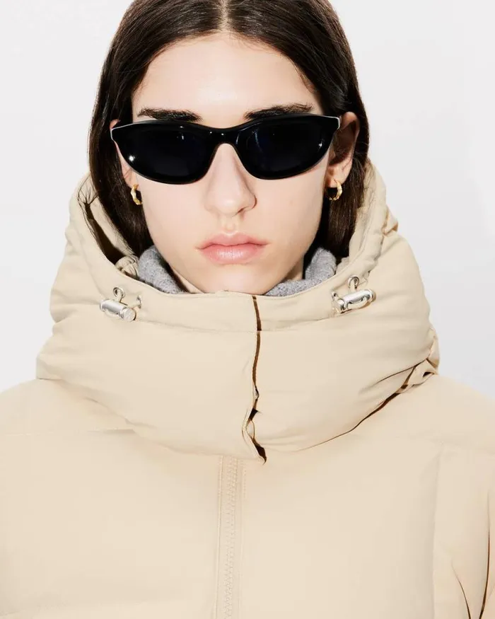 Women 039KENZO Weave039 Down Jacket Beige Kenzo Jackets And Coats