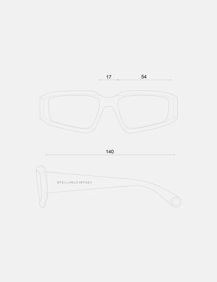 Women Abstract Rectangle Sunglasses Translucent Electric Blue Stella McCartney Sunglasses Women Abstract Rectangle Sunglasses Translucent Electric Blue Stella McCartney Sunglasses