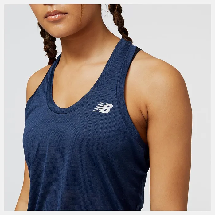 Women Accelerate Tank Natural Indigo New Balance Shirts Women Accelerate Tank Natural Indigo New Balance Shirts
