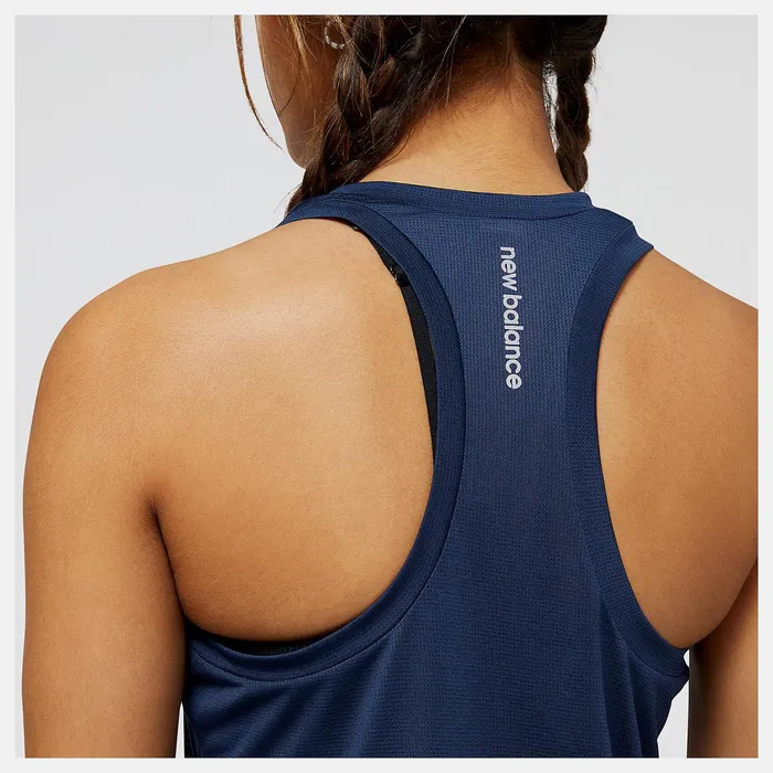 Women Accelerate Tank Natural Indigo New Balance Shirts Women Accelerate Tank Natural Indigo New Balance Shirts