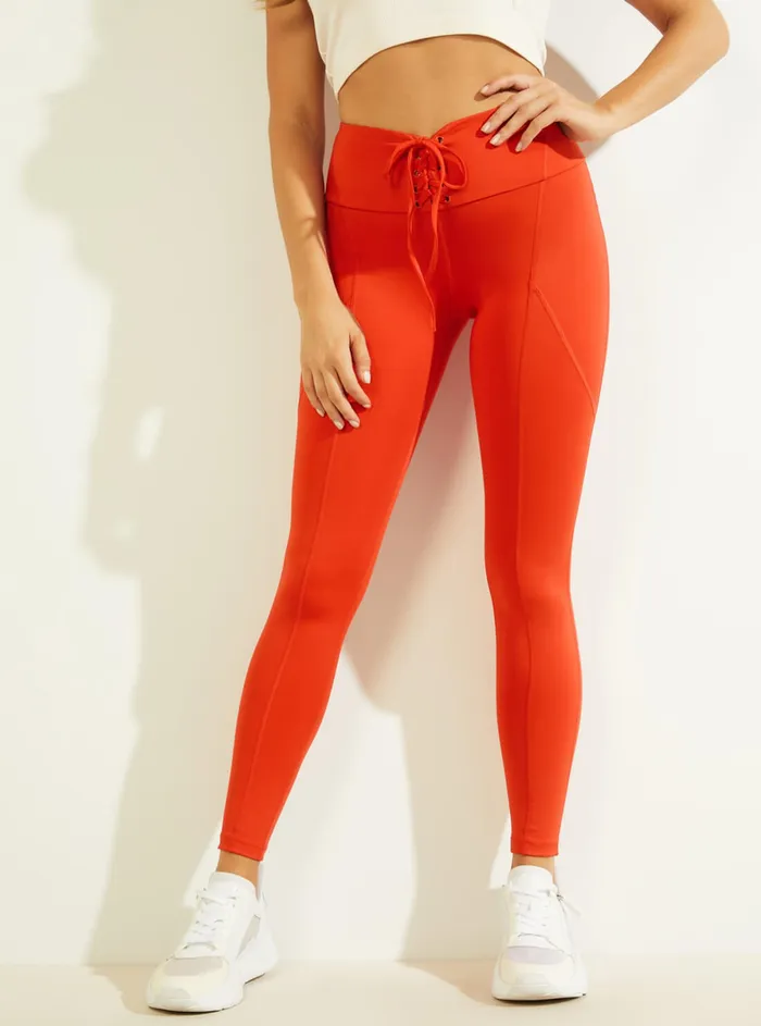 Women Activewear GUESS Eco Red Agatha Active Leggings