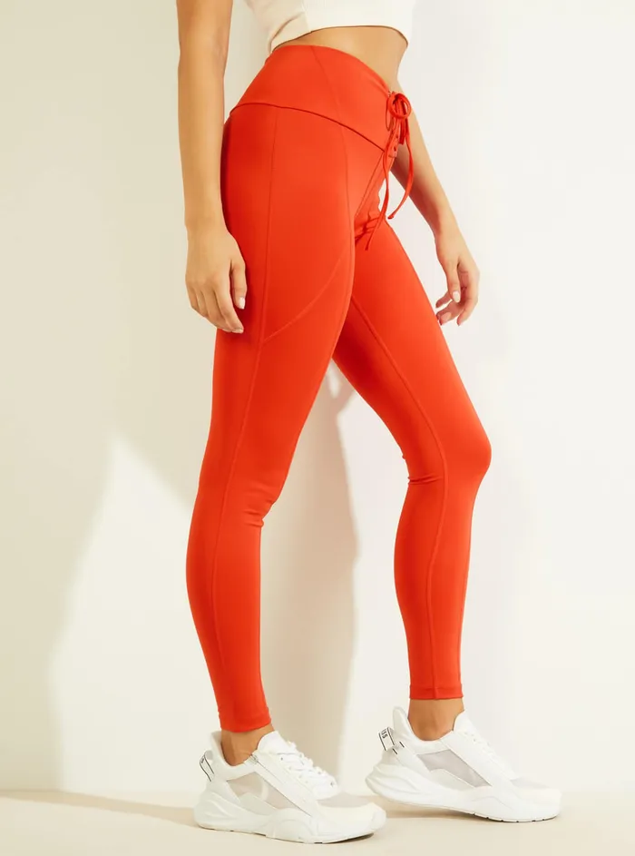 Women Activewear GUESS Eco Red Agatha Active Leggings Women Activewear GUESS Eco Red Agatha Active Leggings