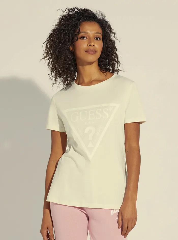 Women Activewear GUESS Eco White Adele Active Tshirt