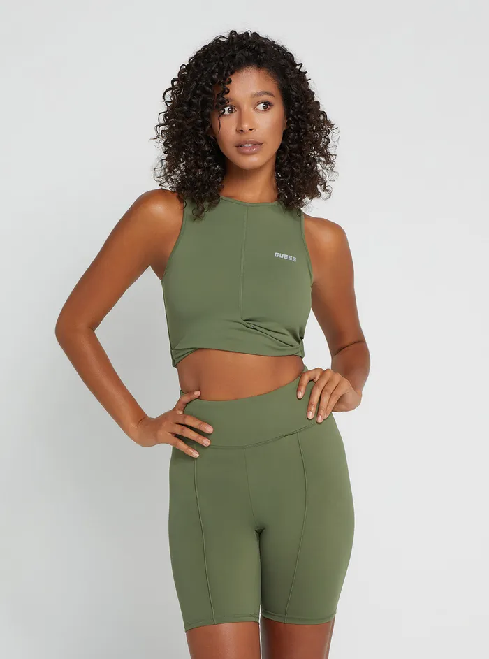 Women Activewear GUESS Green Coline Active Top