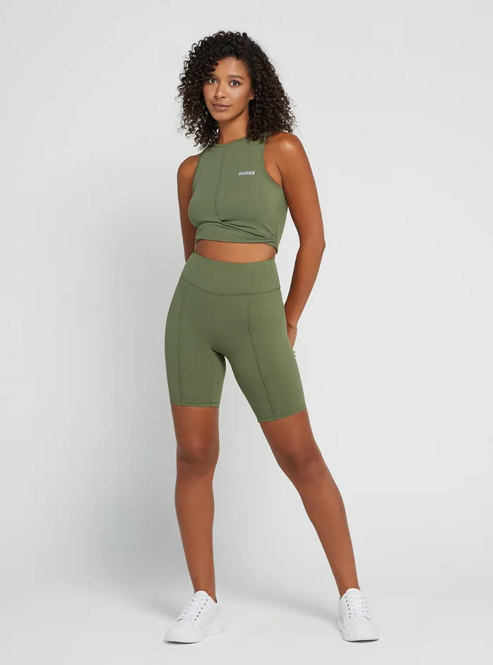 Women Activewear GUESS Green Coline Active Top