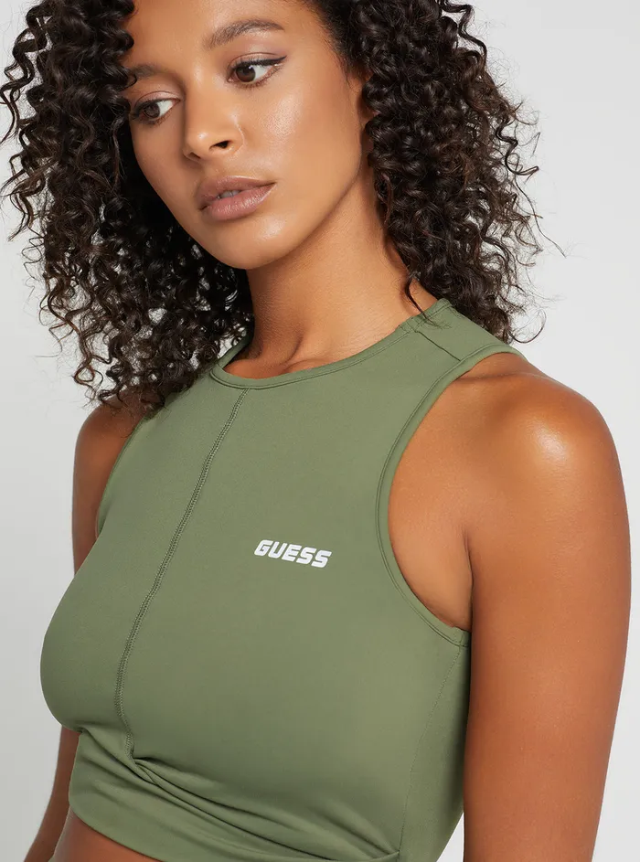 Women Activewear GUESS Green Coline Active Top